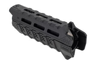 Strike Industries Carbine Length Handguard with Heat Shield in Black/Black is made of polymer